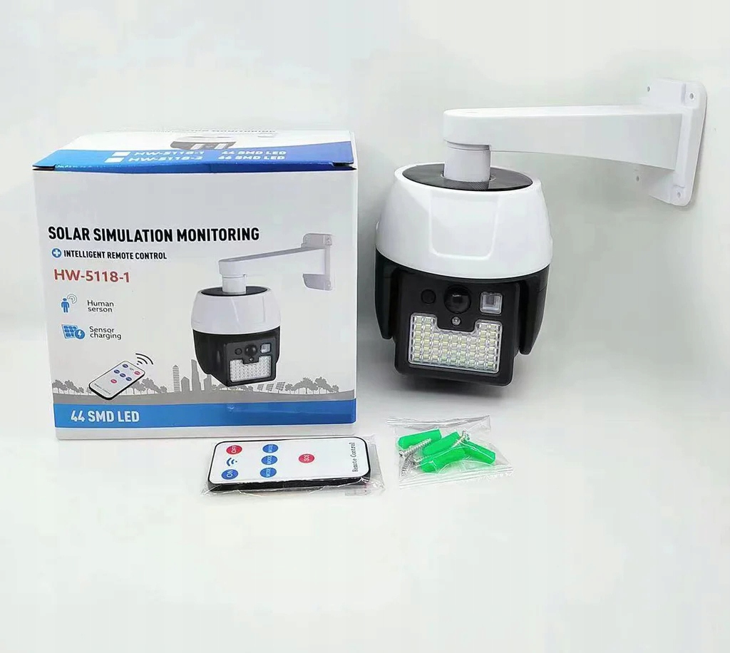 ATRAPA KAMERY MONITORINGOWA DIODA SOLARNA KAMERA Kolor biały