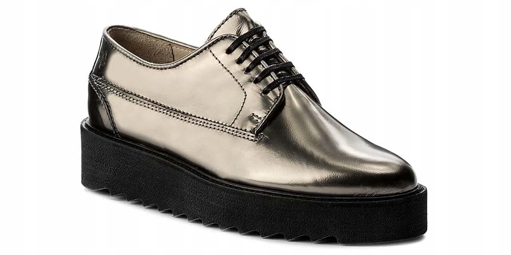 Marc O'Polo Dámské polobotky kožené, šněrovací velikost 40,5 zlaté