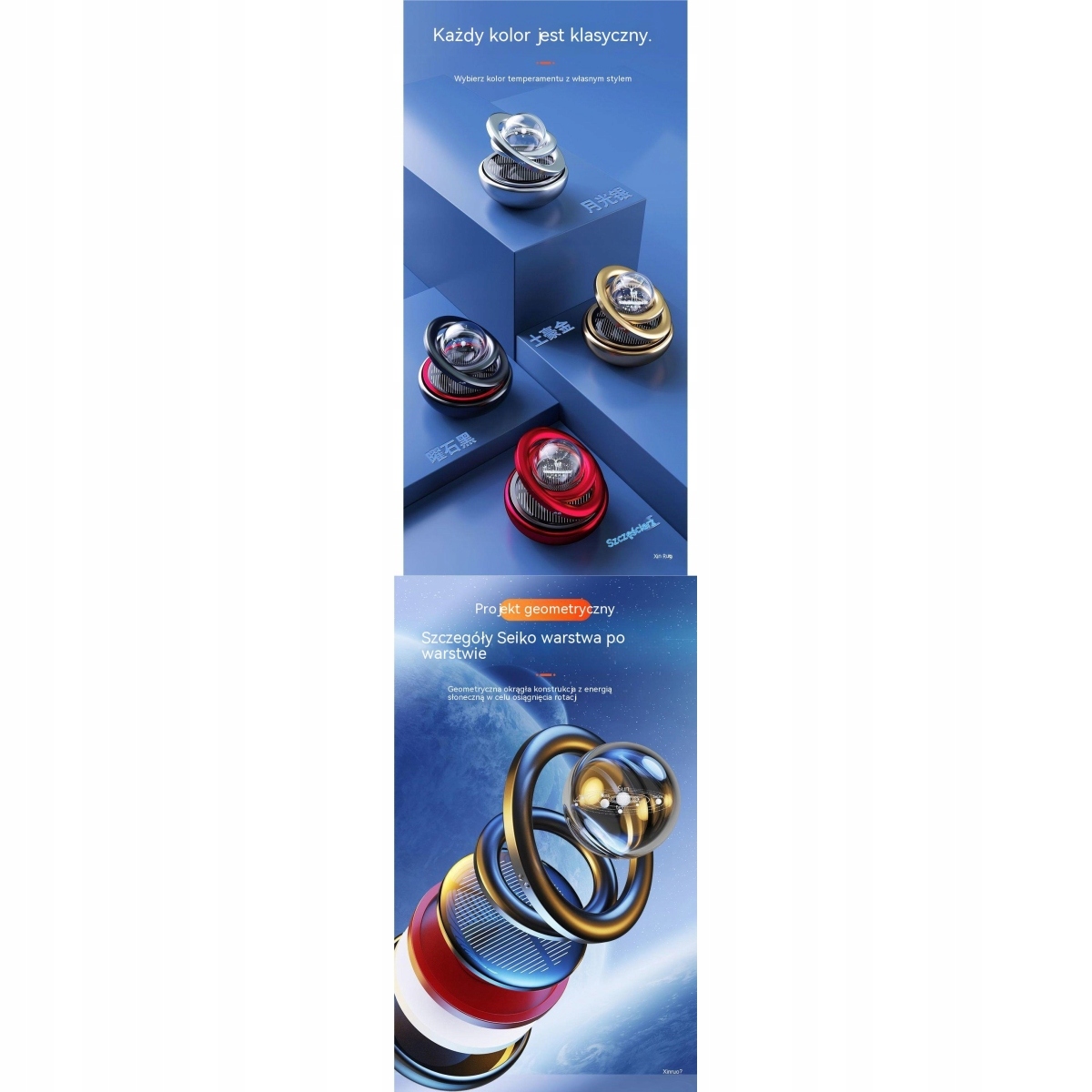 ZAPACH DYFUZOR SAMOCHODU SOLARNY OBROTOWY PLANETY Numer katalogowy producenta W157