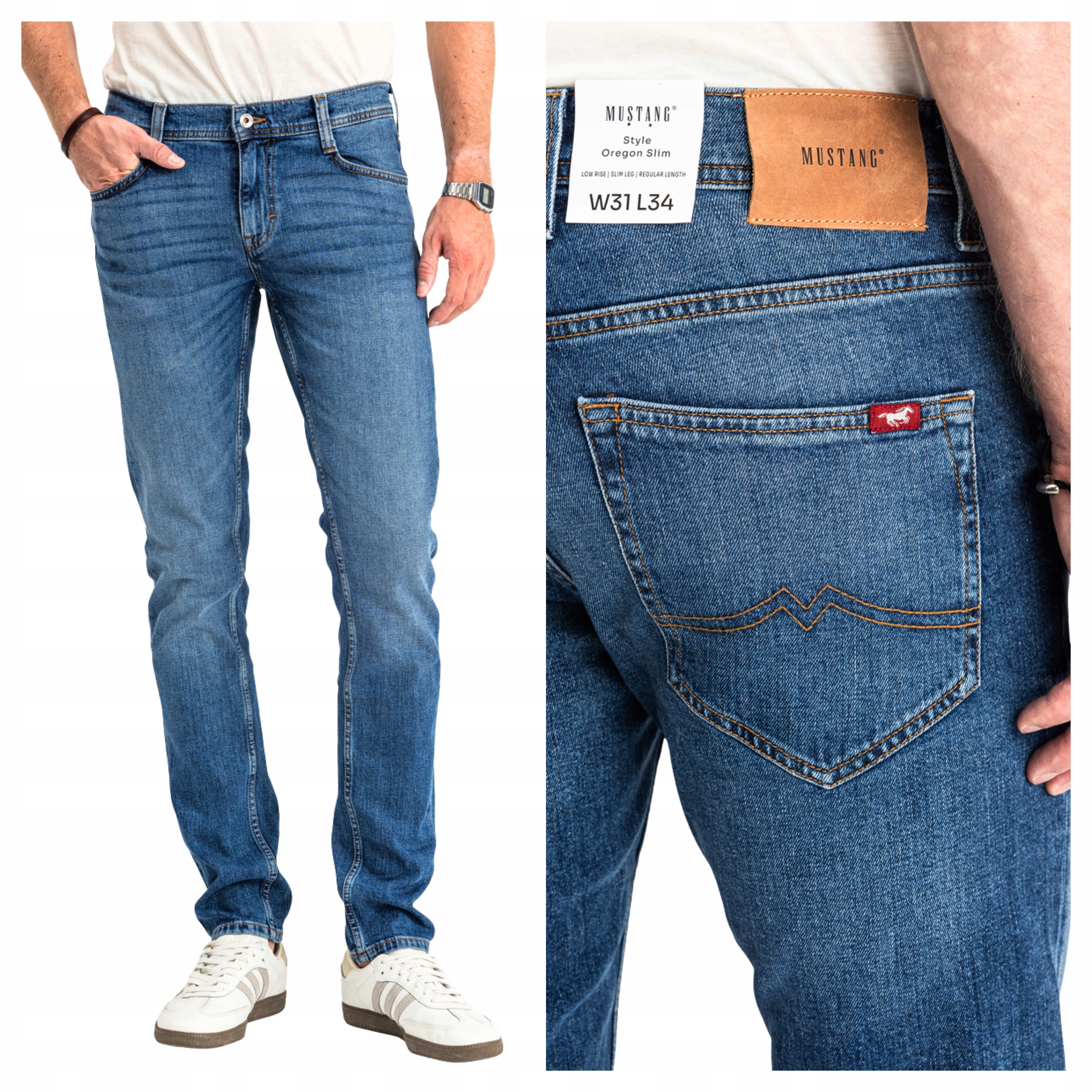 Mustang Oregon Slim Fit Pánské kalhoty Jeansy Střih Slim Zúžené W31 L30