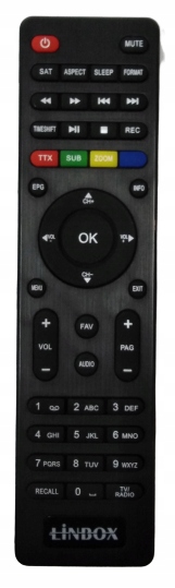 Originální Dálkový Ovladač pro satelitní tuner Linbox Avira ST20 Combo