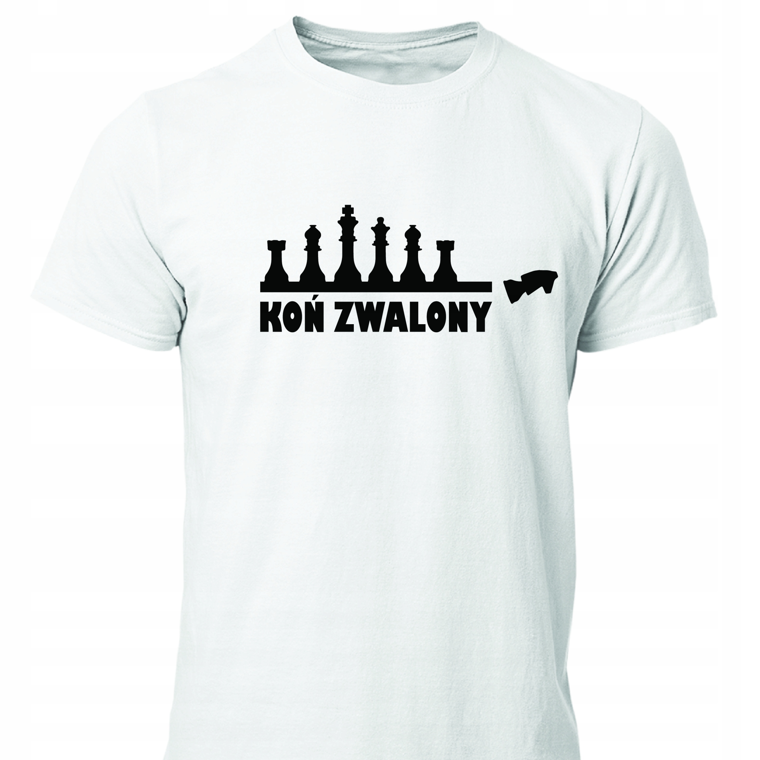 

Tshirt Śmieszny Prezent Dla Szachisty Koń Zwalony