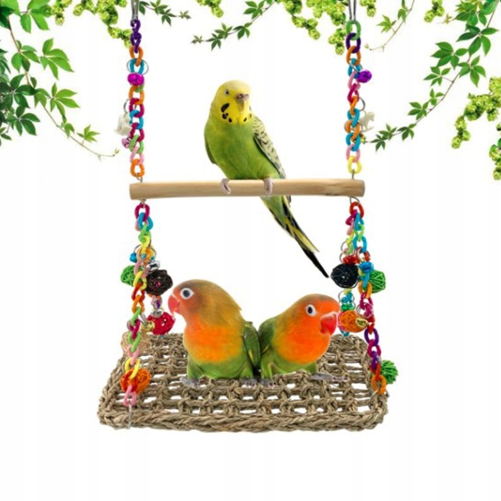 Levně Houpací Síť Nimfa Z Mořské Trávy Hračka Pro Papoušky 20 CM
