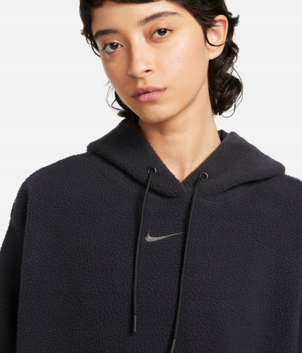 Mikina s kapucí Nike Sportswear Plush černá DQ6840-010 vel. M