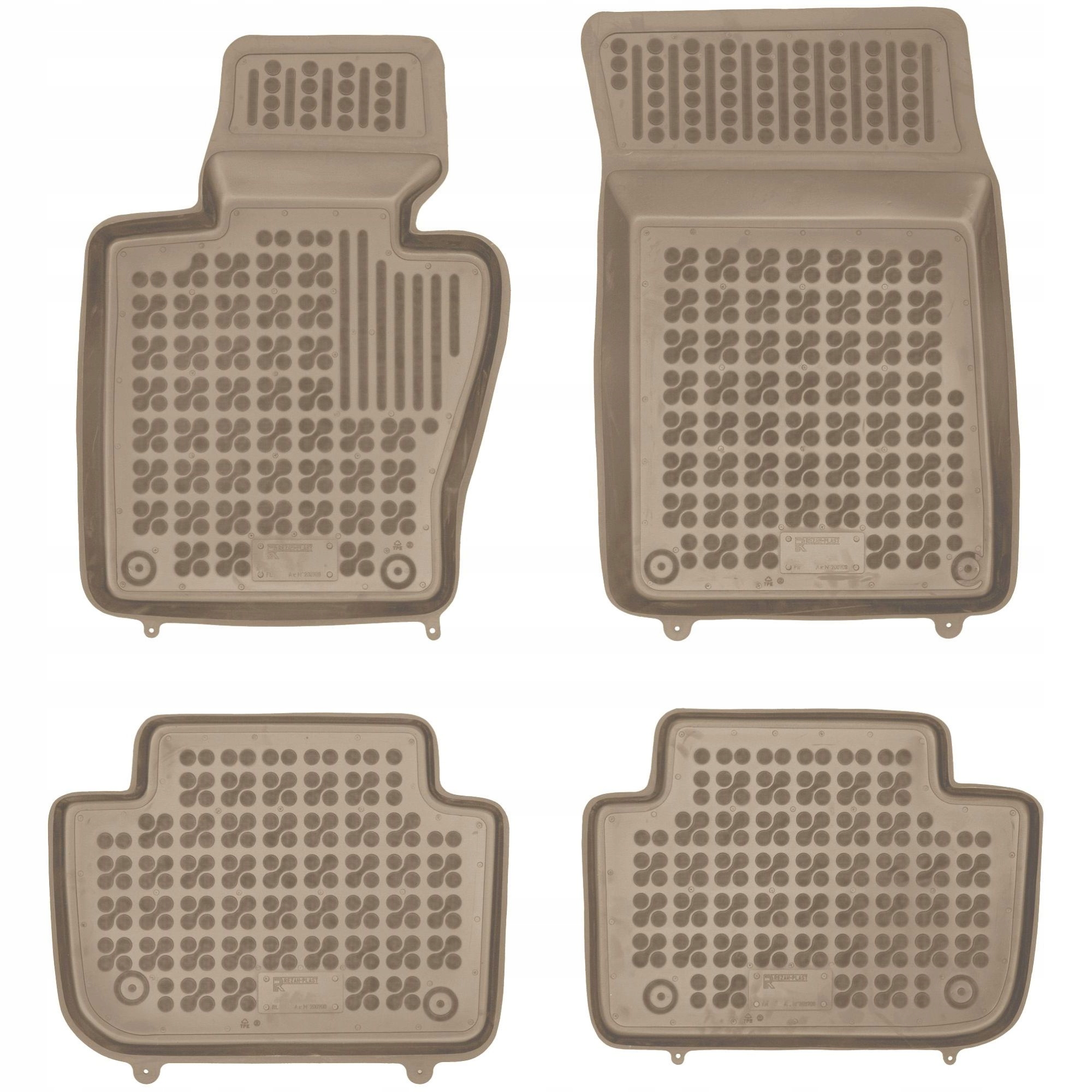 Béžové gumové rohože Bmw radu 5 (E60) 2003-2010