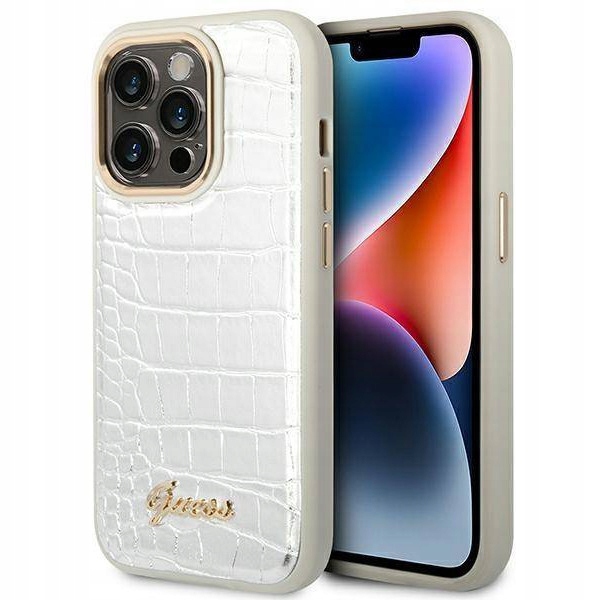 Zadní Kryt pouzdro Guess pro Apple iPhone 14 Pro Max, stříbrné