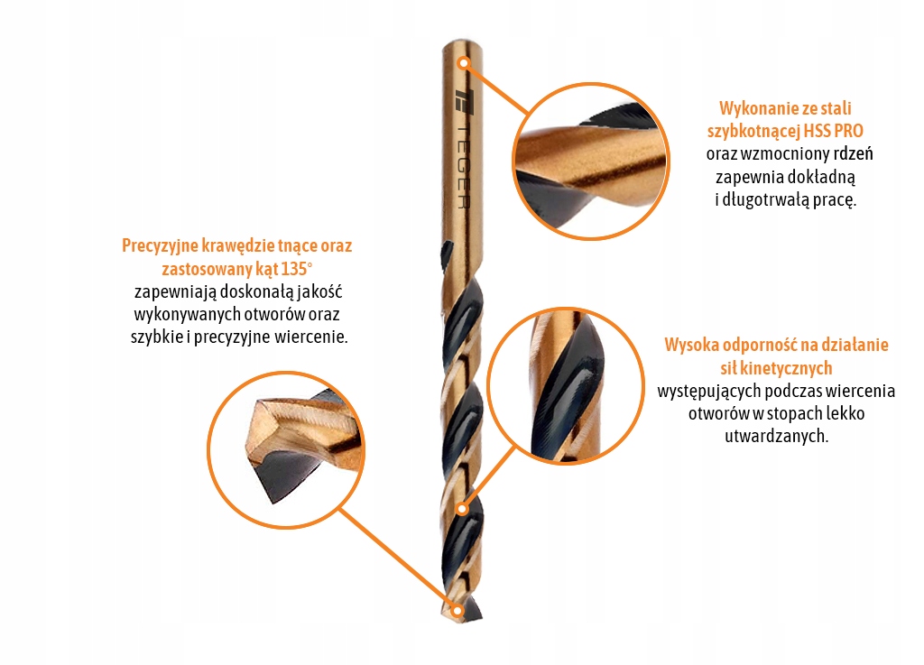 WIERTŁO DO METALU HSS PRO 6.0 mm TEGER Marka Teger