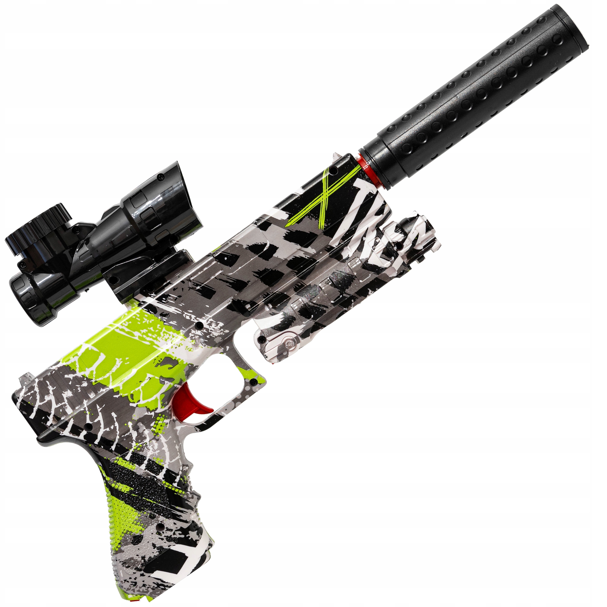 PISTOLET GLOCK AUTOMAT NA KULKI ŻELOWE Z TŁUMIKIEM ELEKTRYCZNY Marka inna