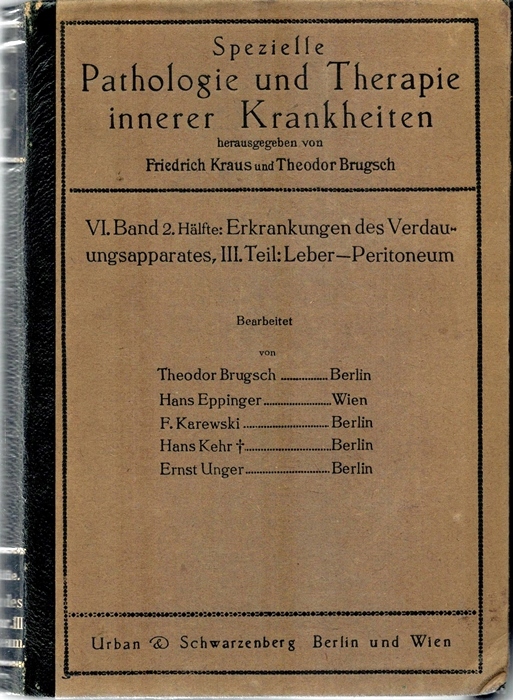 SPEZIELLE PATHOLOGIE UND THERAPIE 1923B.VI TIII H2