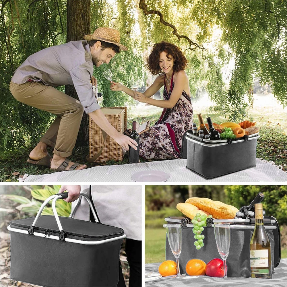 KOSZ PIKNIKOWY SKŁADANY TERMICZNY TURYSTYCZNY IZOLACYJNY KOSZYK NA ZAKUPY Marka Raltek