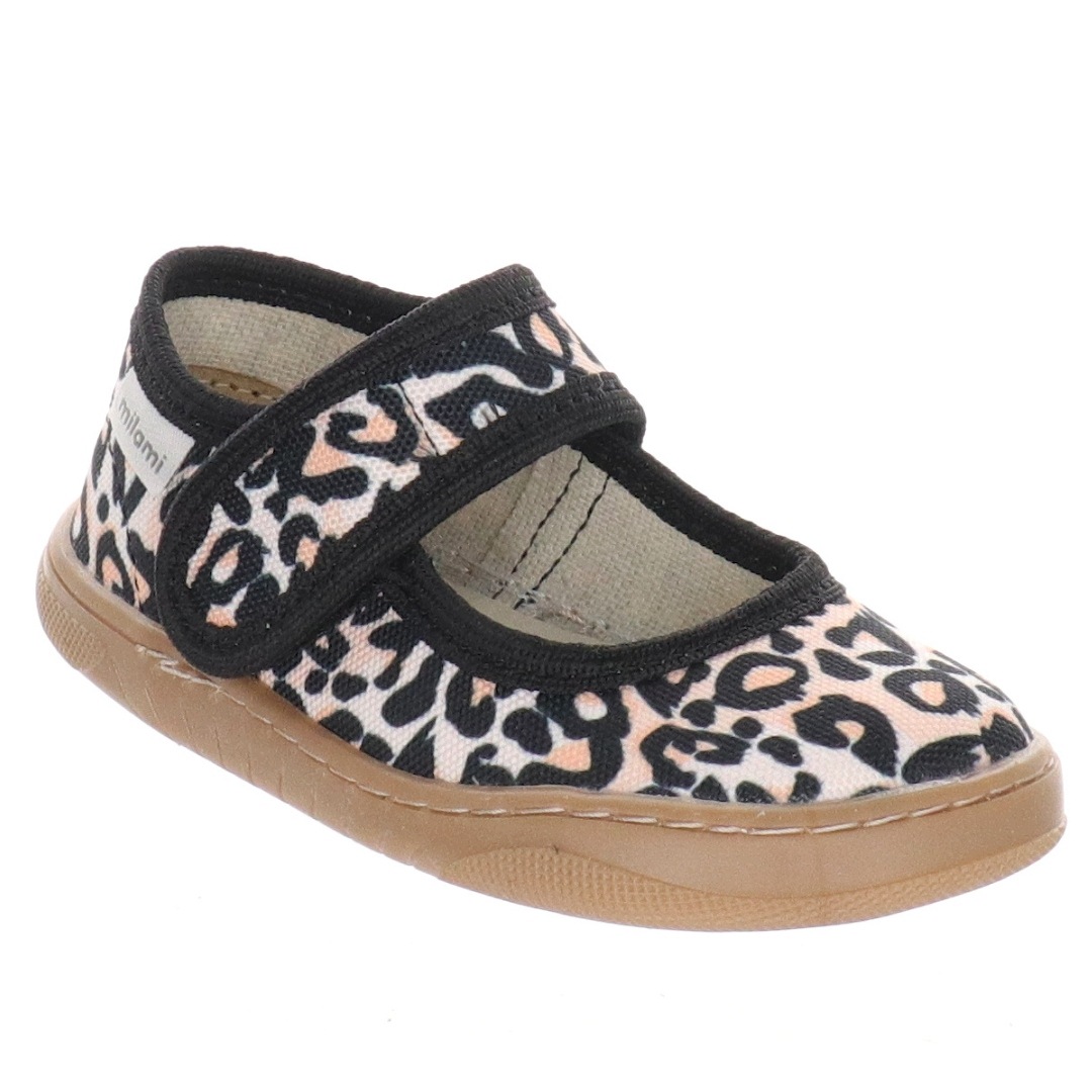 Milami BF5 BR-91 Miękkie Kapcie Baleriny Barefoot Rzepy Beige Panterka R 24