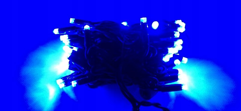 Vánoční Osvětlení Na Stromeček 100 Led Modré Venkovní