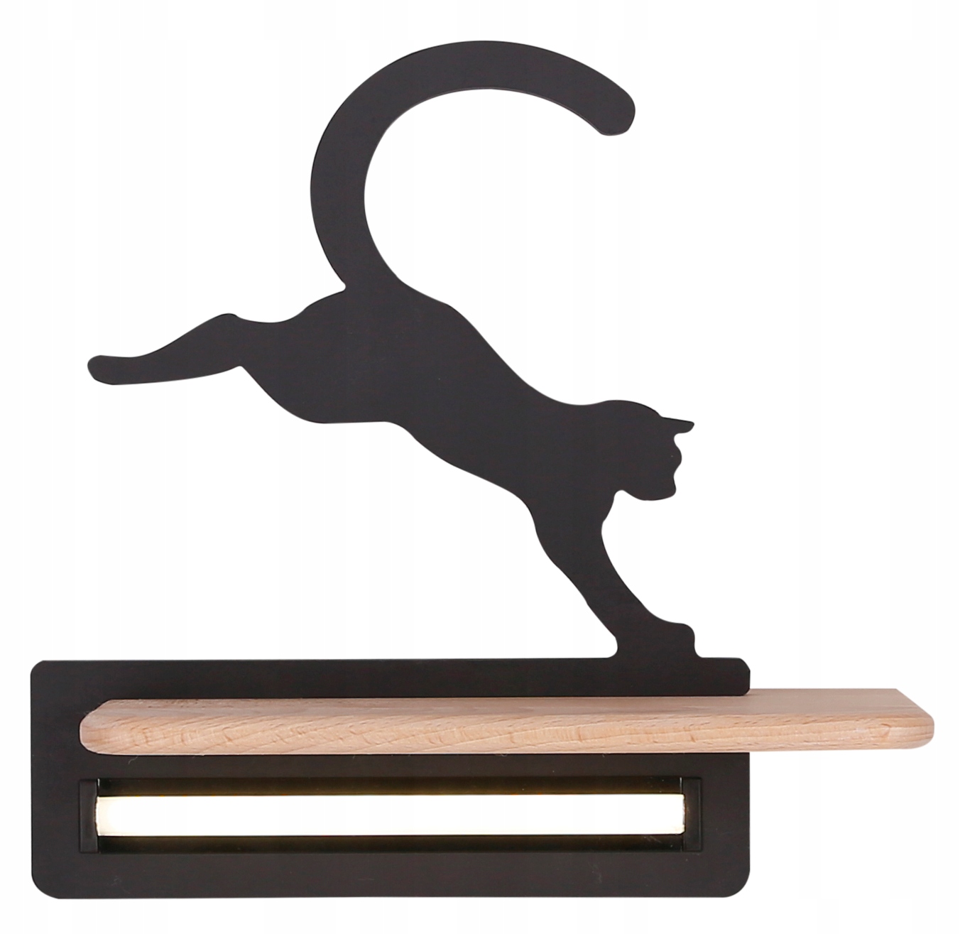 Dětská dřevěná Lampa nástěnná Nástěnné Svítidlo s Kočkou