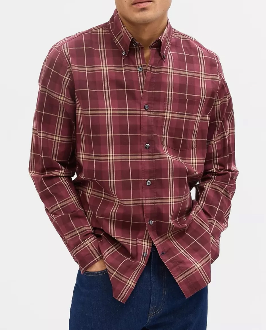 Gap Kostkovaná košile červená