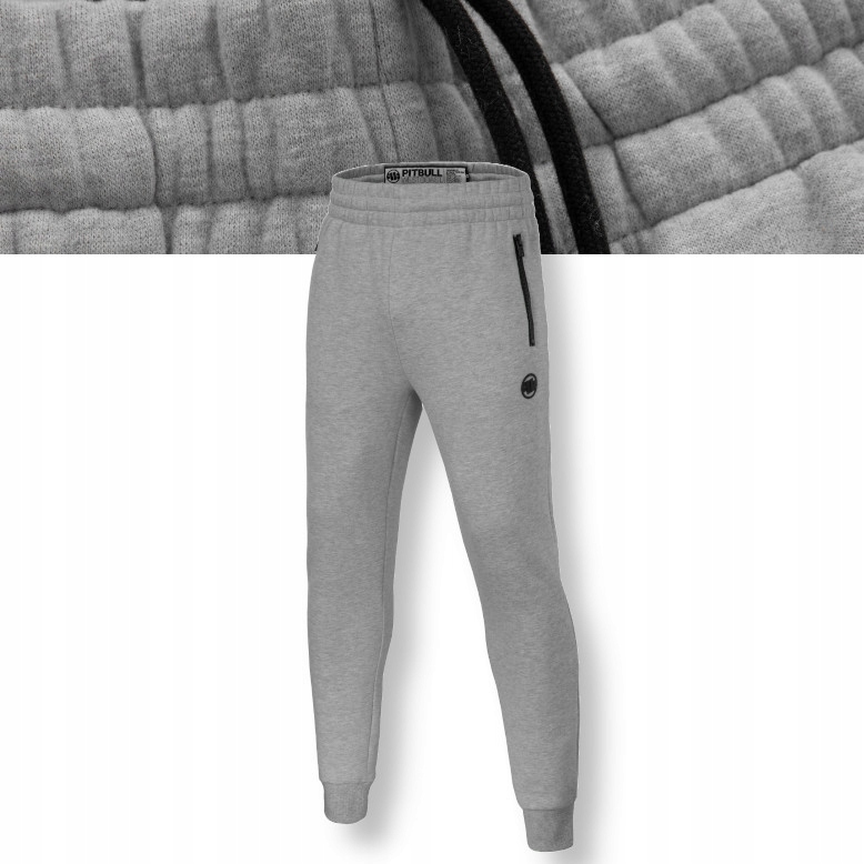Dresové kalhoty Pitbull New Brushed Fleece Group Hatton Šedý Melanž 3XL