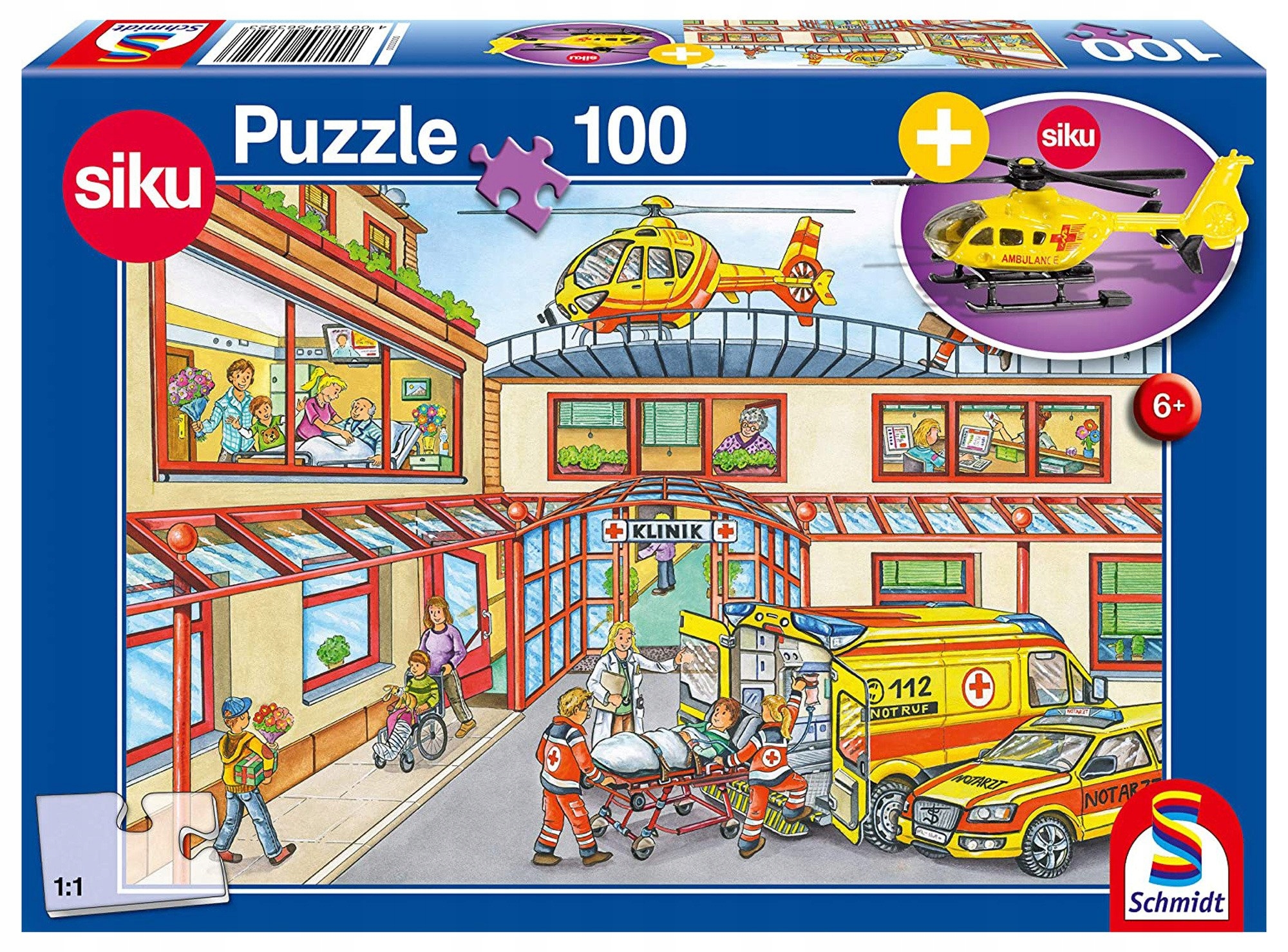 

Puzzle 100 el Siku Helikopter pogotowie zabawka