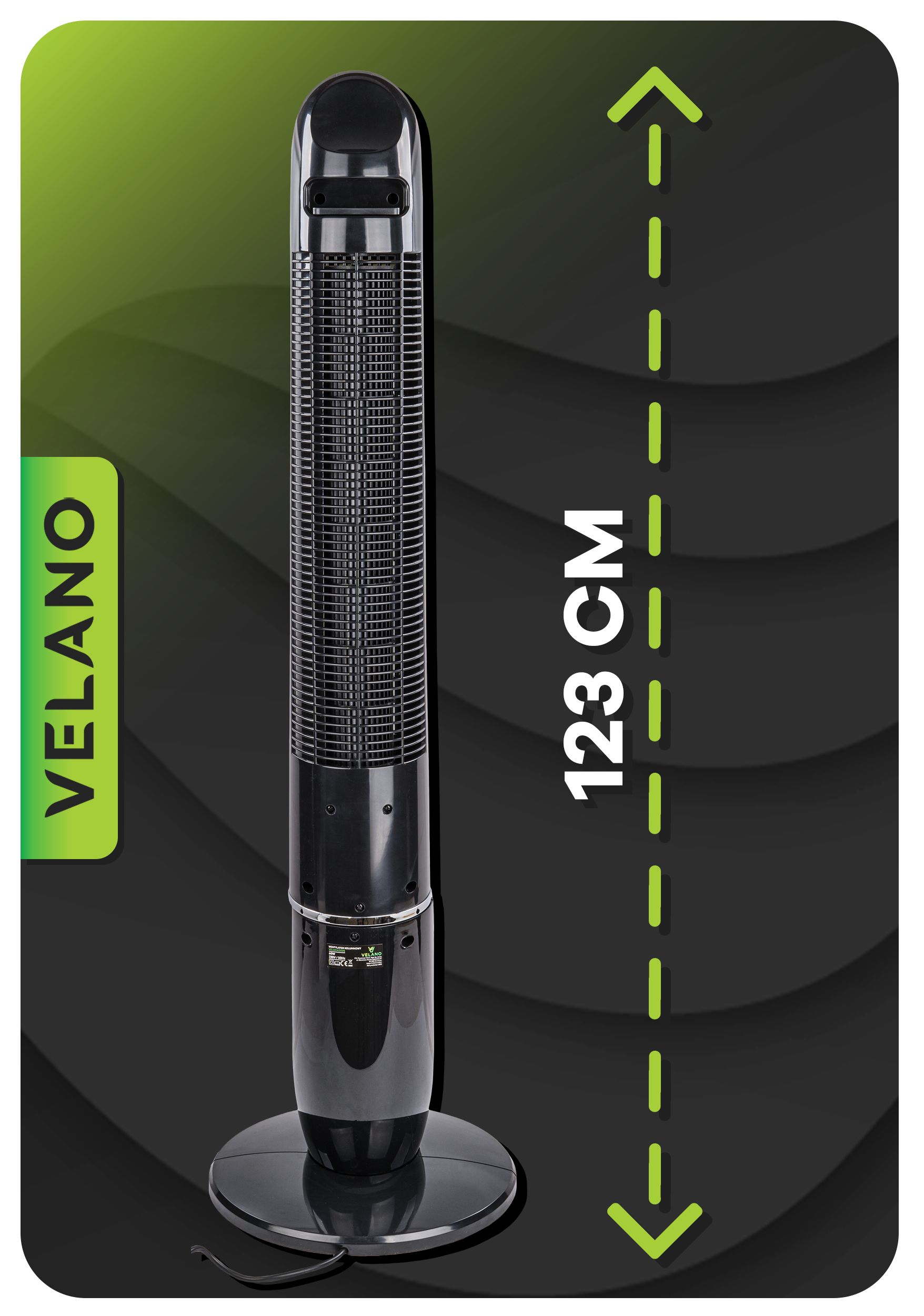 COLONA PARDOSULUI VENTILATOR TEMPORIZATOR OSCILAȚIE Afișaj LCD Telecomandă Model VELWEK0005