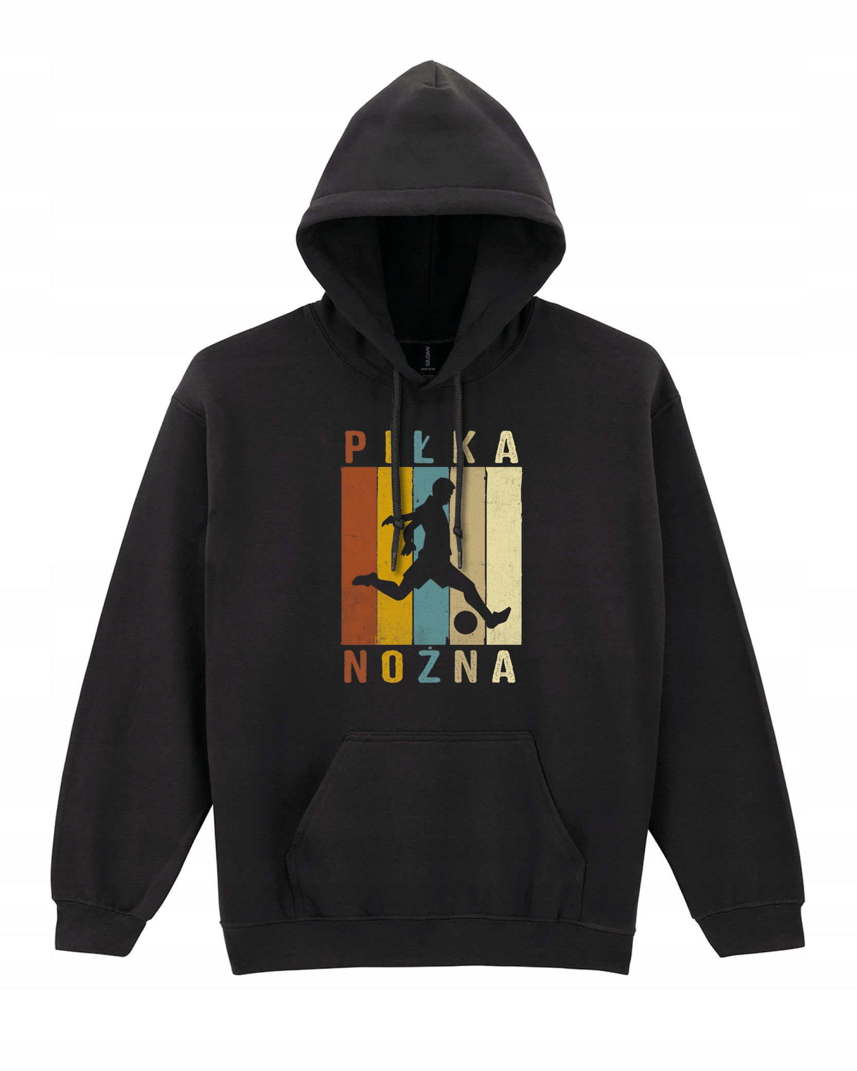 Mikina fotbalovým fanouškem s potiskem černá, velikost M