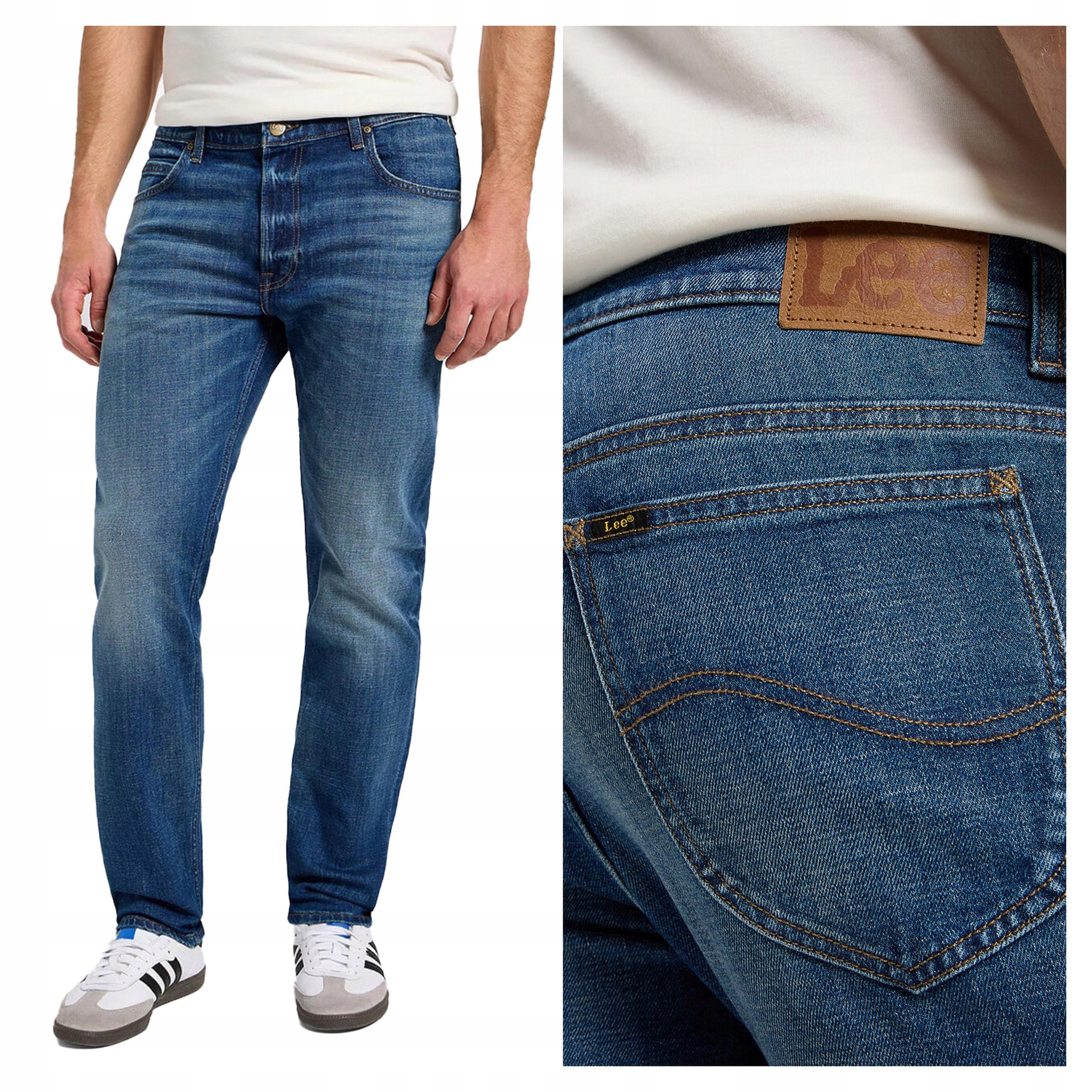 Pánské jednoduché džínové kalhoty Lee Rider 33/32