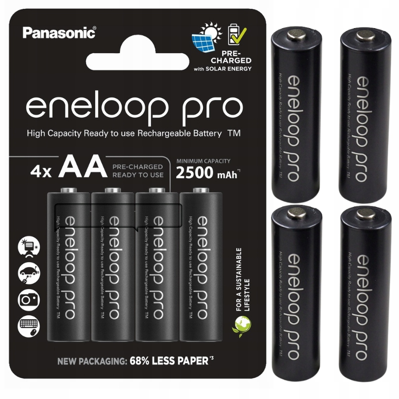 Akumulatorki Baterie R6/AA 2500mAh ENELOOP PRO 4 szt Ekologiczne Opakowanie EAN (GTIN) 5410853064152