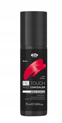 Lisap Re-touch Barvící sprej na odrosty Red červený 75 Ml
