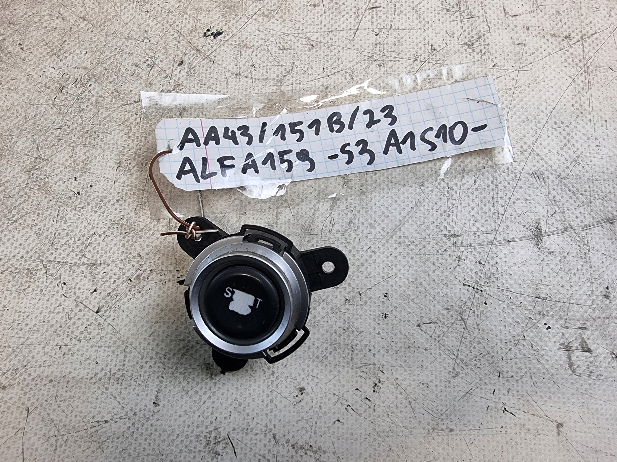 button START STOP OE 156041426 ALFA ROMEO 159
