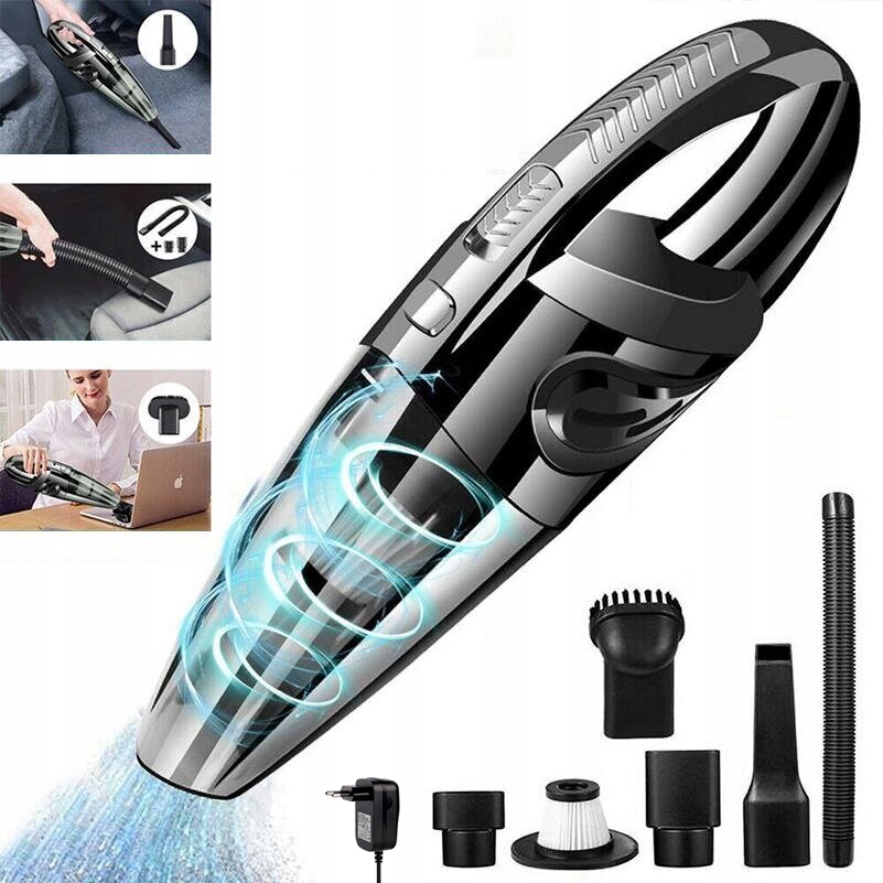 РУЧНОЙ БЕСПРОВОДНОЙ АВТОМОБИЛЬНЫЙ ПЫЛЕСОС 120W EU