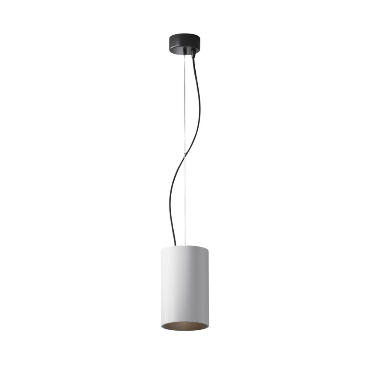 Závěsná lampa minimalistická bílá Led trubice Ø10.5 cm nad psací stůl Maytoni