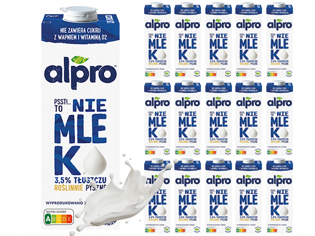 Alpro Psst! To nie mlek Napój owsiany 3,5 % Zestaw 16 x 1 L
