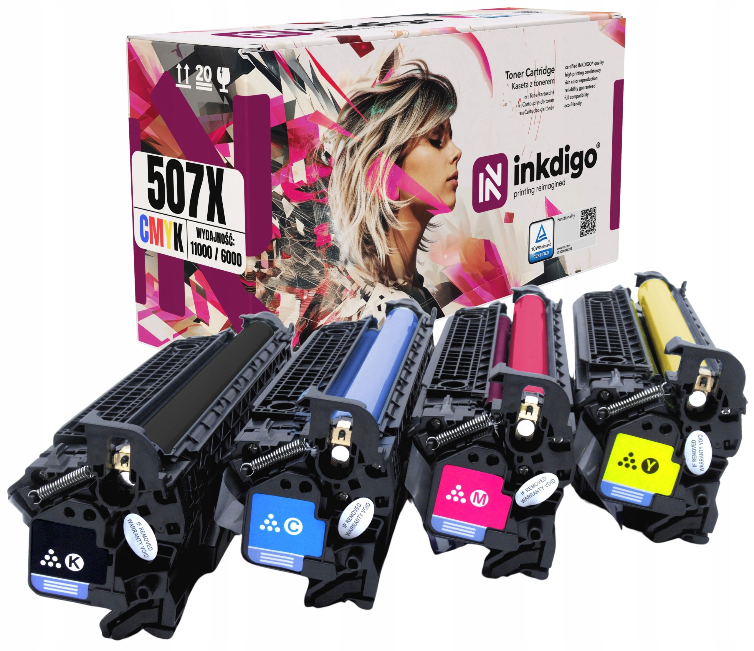 4x Toner do tiskárny Hp Pro 500 color Mfp M570dn M551dn M570dn M570dw M575