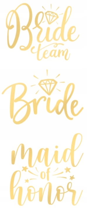 

Tatuaże Bride To Be Wieczór Panieński Złote 13 Szt