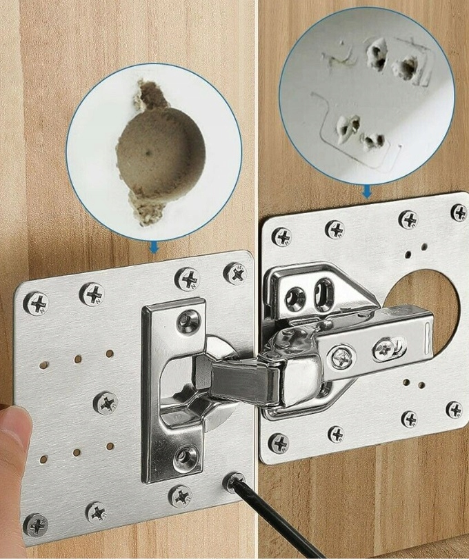 4 x PŁYTKA NAPRAWCZA ZAWIASU ZESTAW NAPRAWA SZAFEK Szerokość maksymalna 90 mm