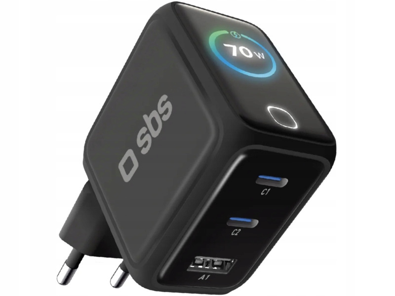 Ładowarka sieciowa Sbs TETRGANTFT70WK GaN 70W Czarny