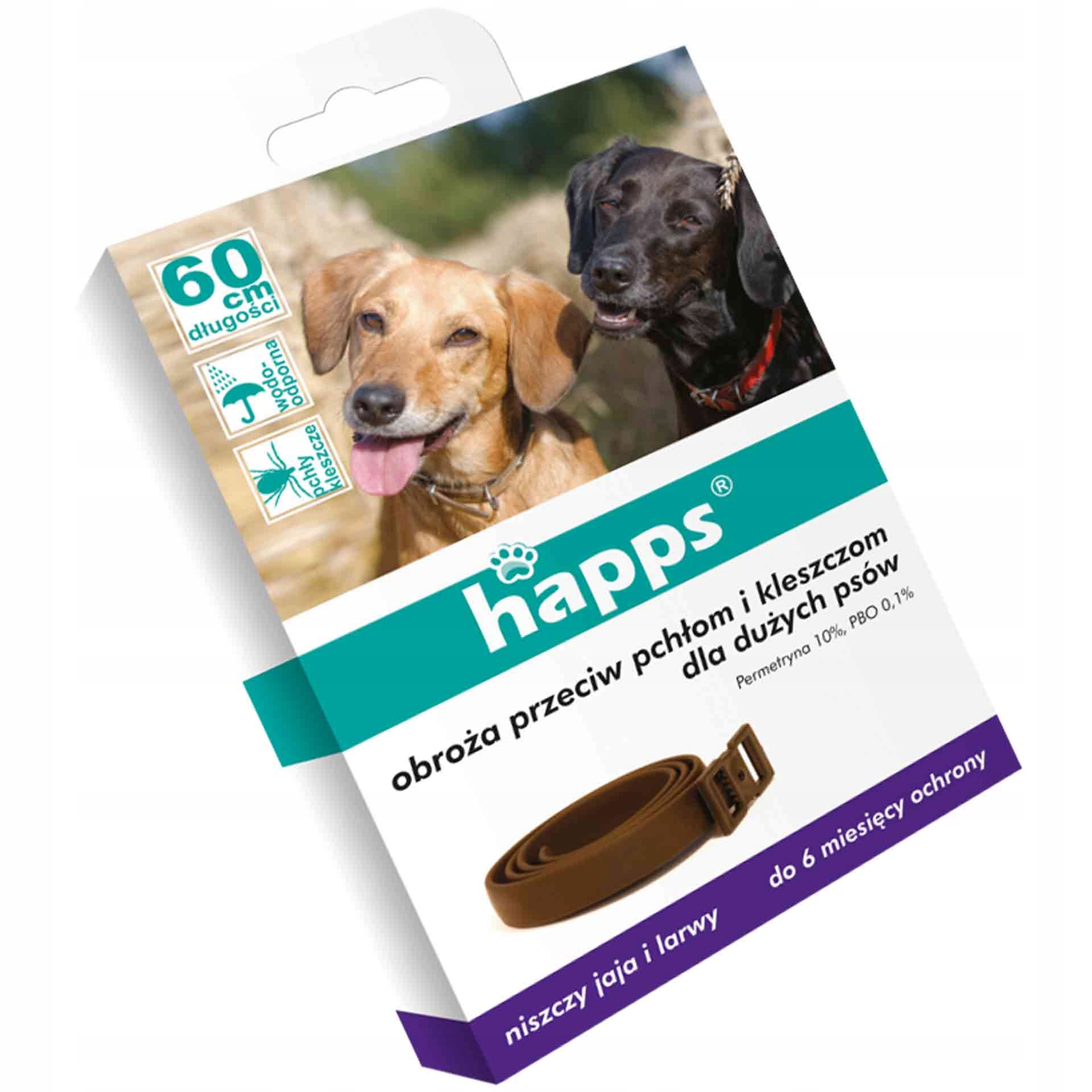 

Happs Obroża Przeciw Pchłom Dla Dużych Psów