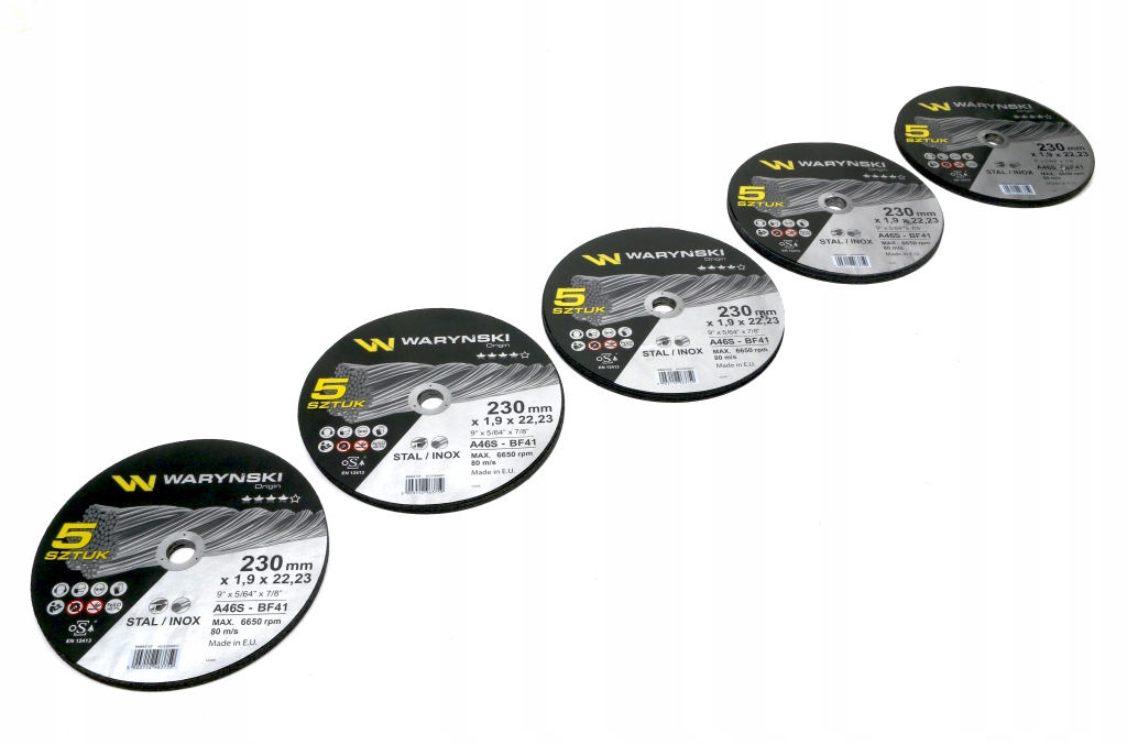 Tarcza do cięcia metalu 230x1.9x22.23 mm Waryński