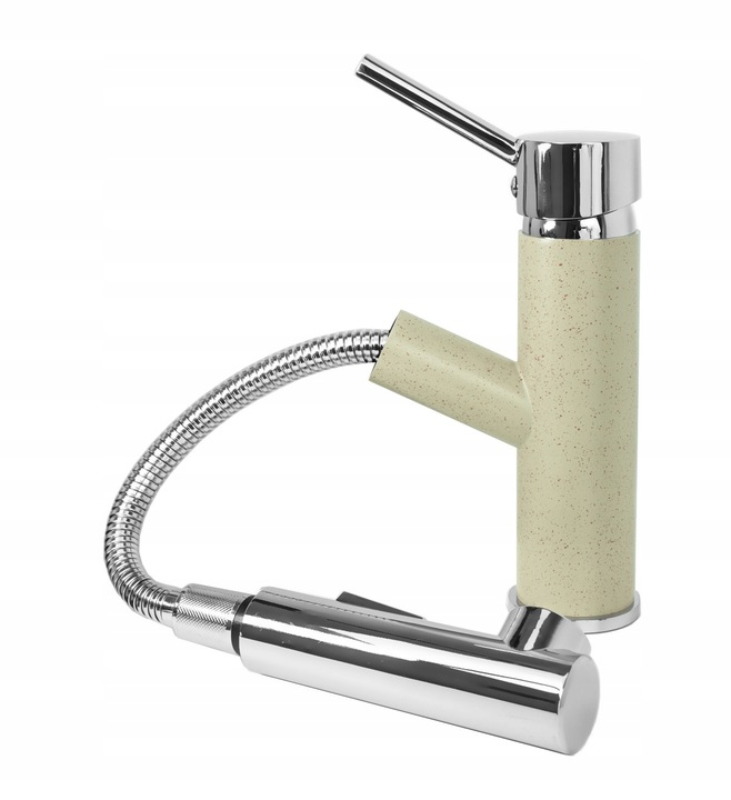 BATERIA KUCHENNA WYCIĄGANA WYLEWKA BEŻOWA GRANIT