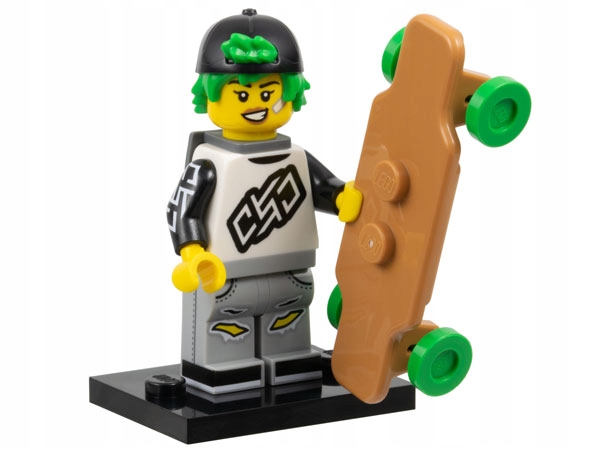 Lego Minifigurka col27-7 Longboarder, Seria 27