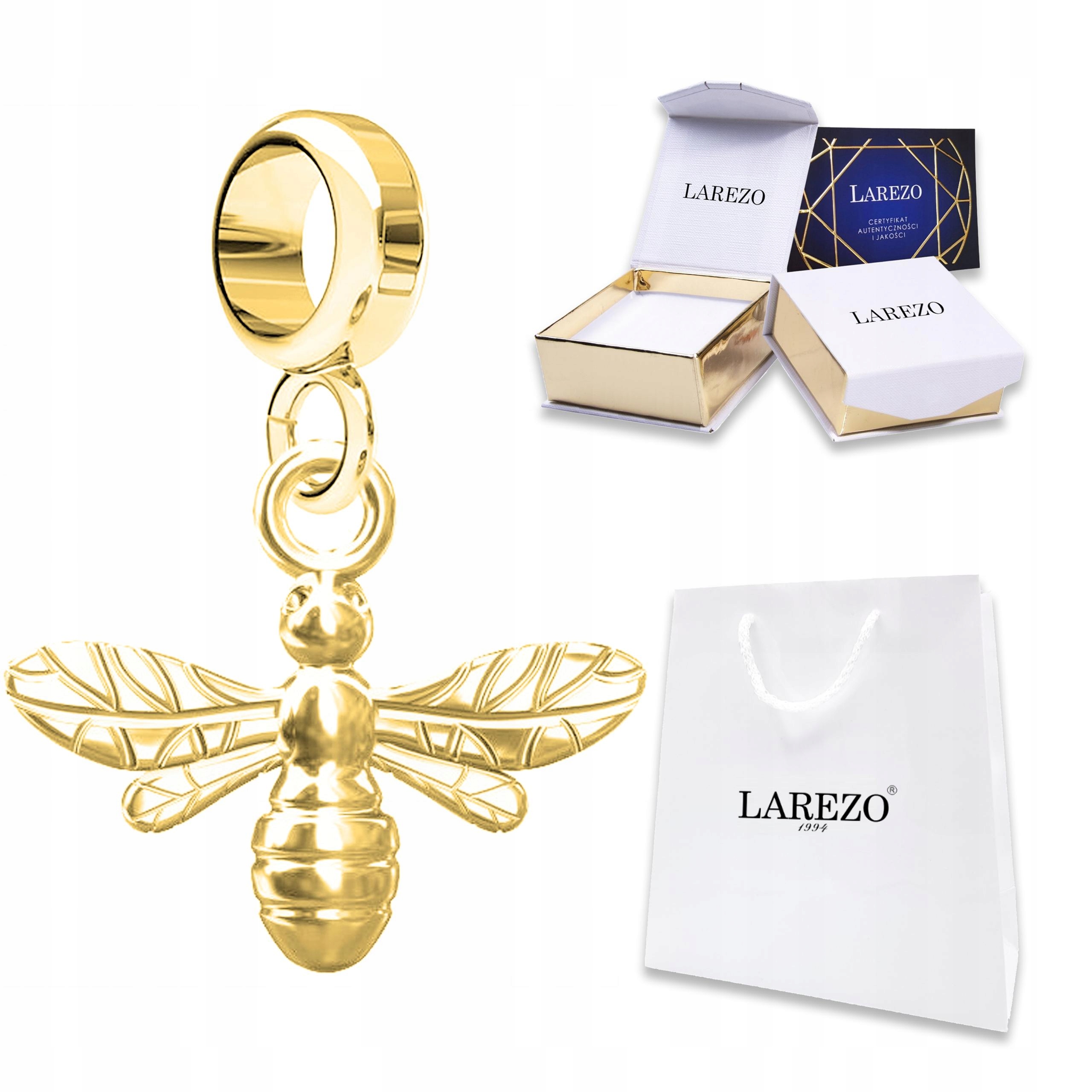 Zlatý závěsný přívěsek Včela Hmyz Stříbro 925