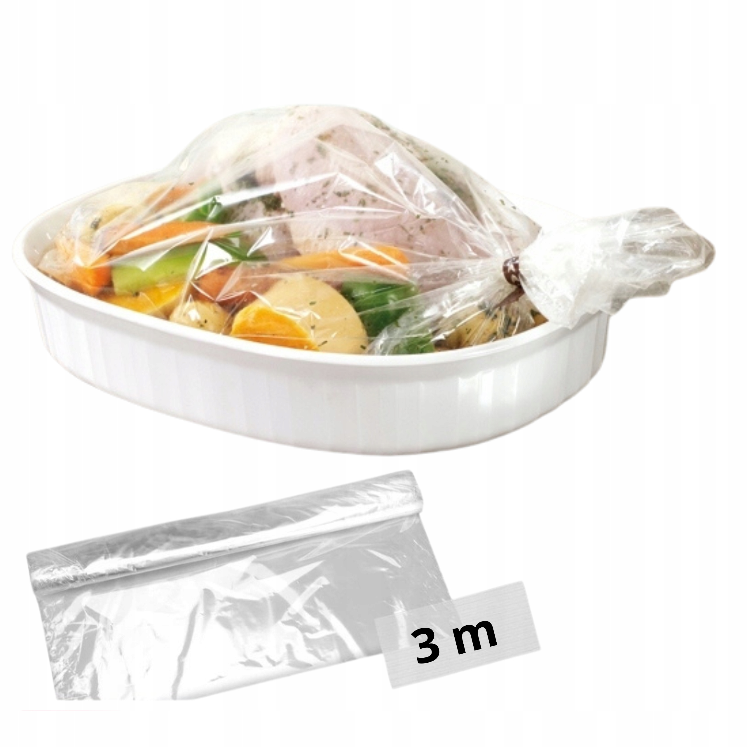 ZESTAW Rękaw DO PIECZENIA 3 m 29cm W KARTONIKU DO DUSZENIA MIĘS I WARZYW EAN (GTIN) 5902365024057