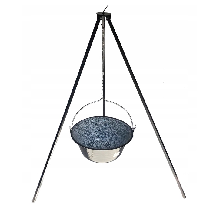 KOCIOŁEK WĘGIERSKI EMALIOWANY TRÓJNÓG GULASZ 10L