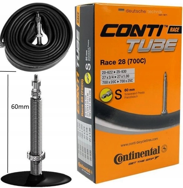 

Dętka Continental Szosa 28' długa presta 60 mm