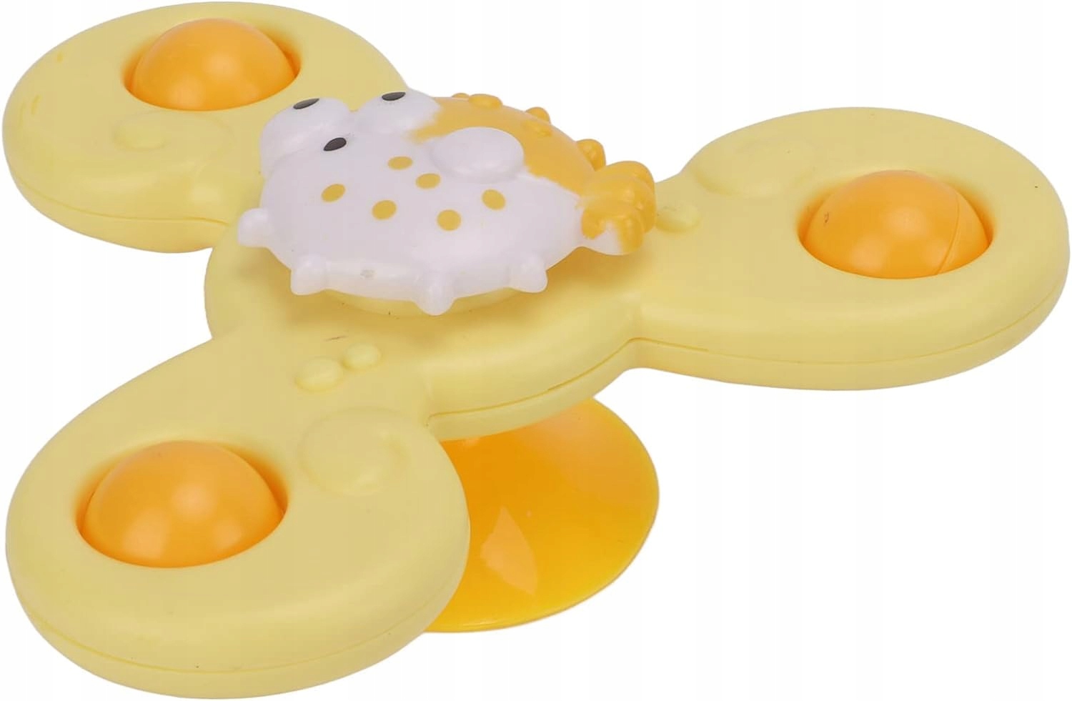 FIDGET SPINNER Z PRZYSSAWKĄ SENSORYCZNĄ ZABAWKA GRZECHOTKA 3 SZTUKI PREZENT Minimalny wiek dziecka 3