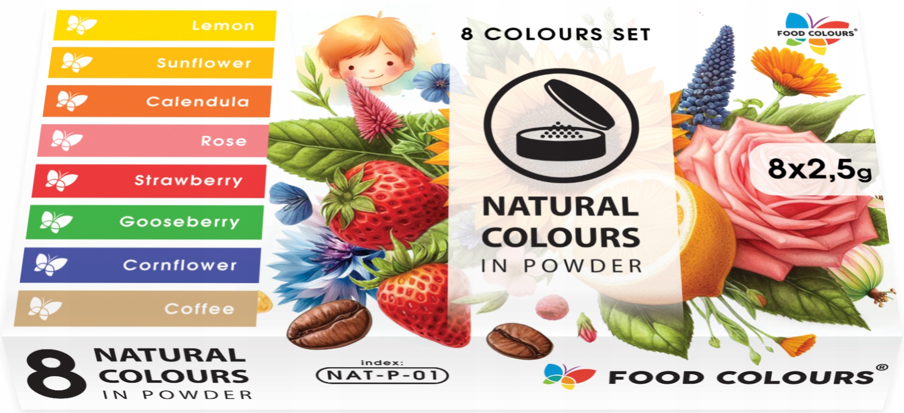 Levně Sada přírodních Food Colours 8 ks