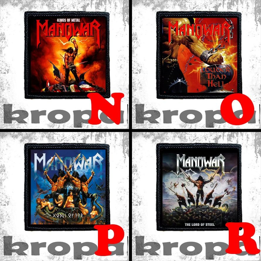 Naszywka MANOWAR 8 X 8 cm Dużo Wzorów! EAN (GTIN) 5905858300041