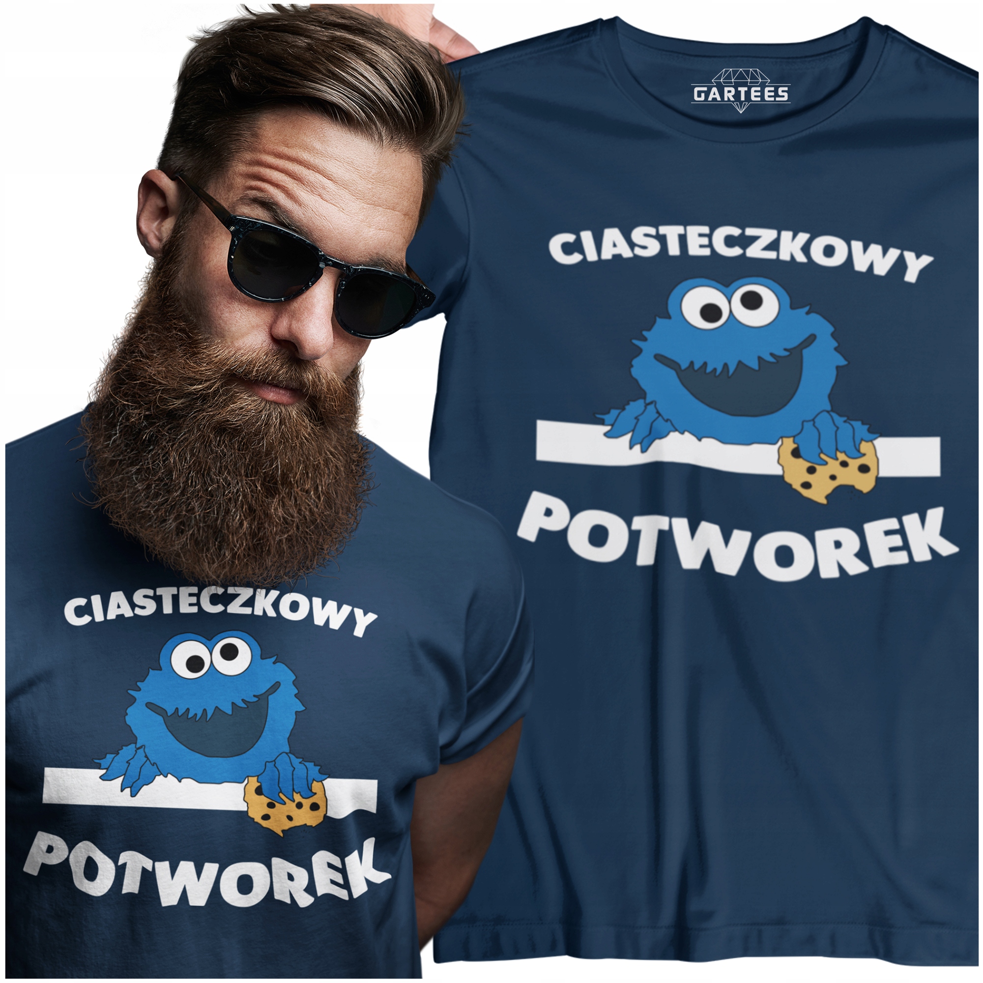 

Koszulka Męska Ciasteczkowy Potworek Ciacho Tshirt