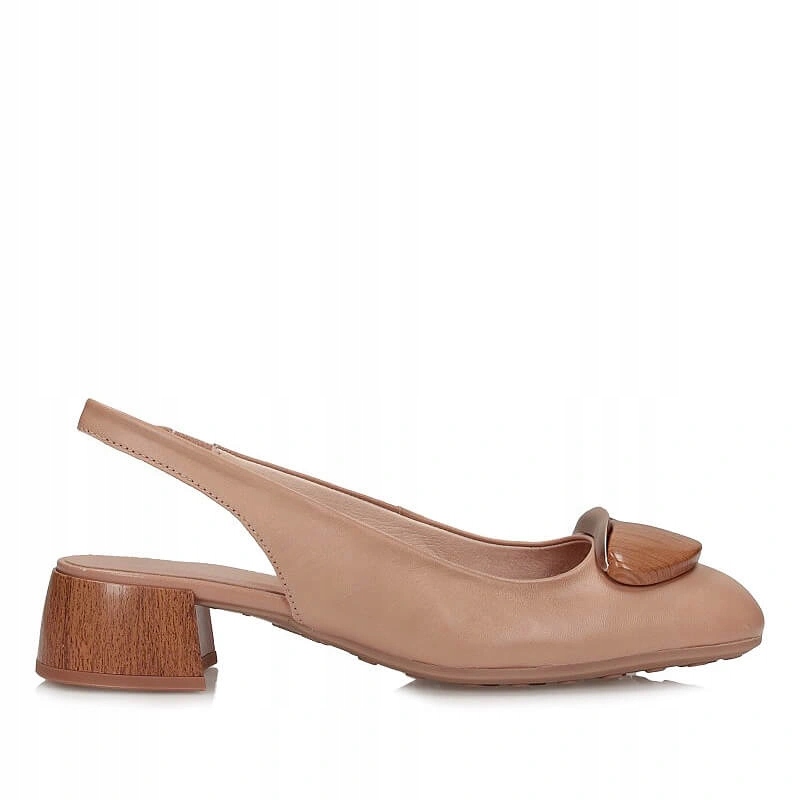 Dámské lodičky Hispanitas HV264744 C003 béžové na podpatku s odkrytou patou