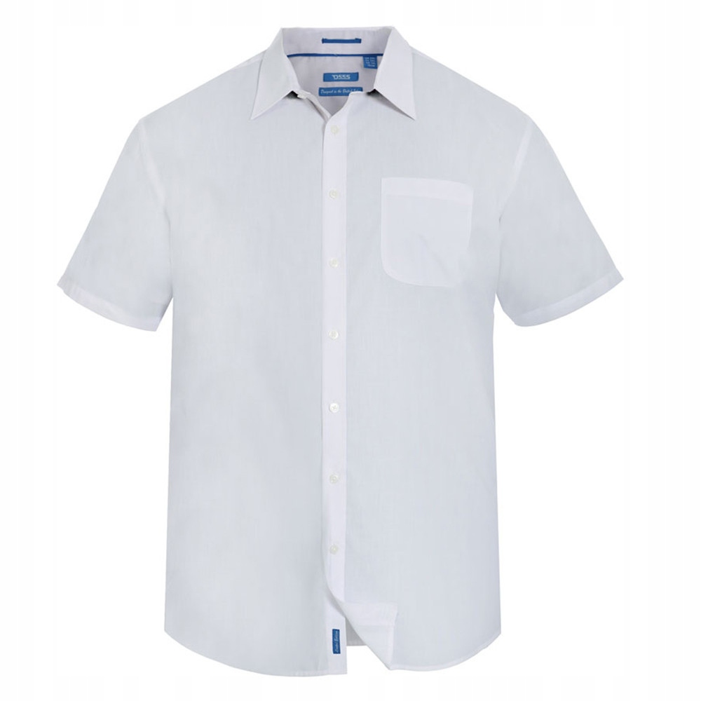 D555 košile pánská Delmar nadměrná velikost 7XL bílá