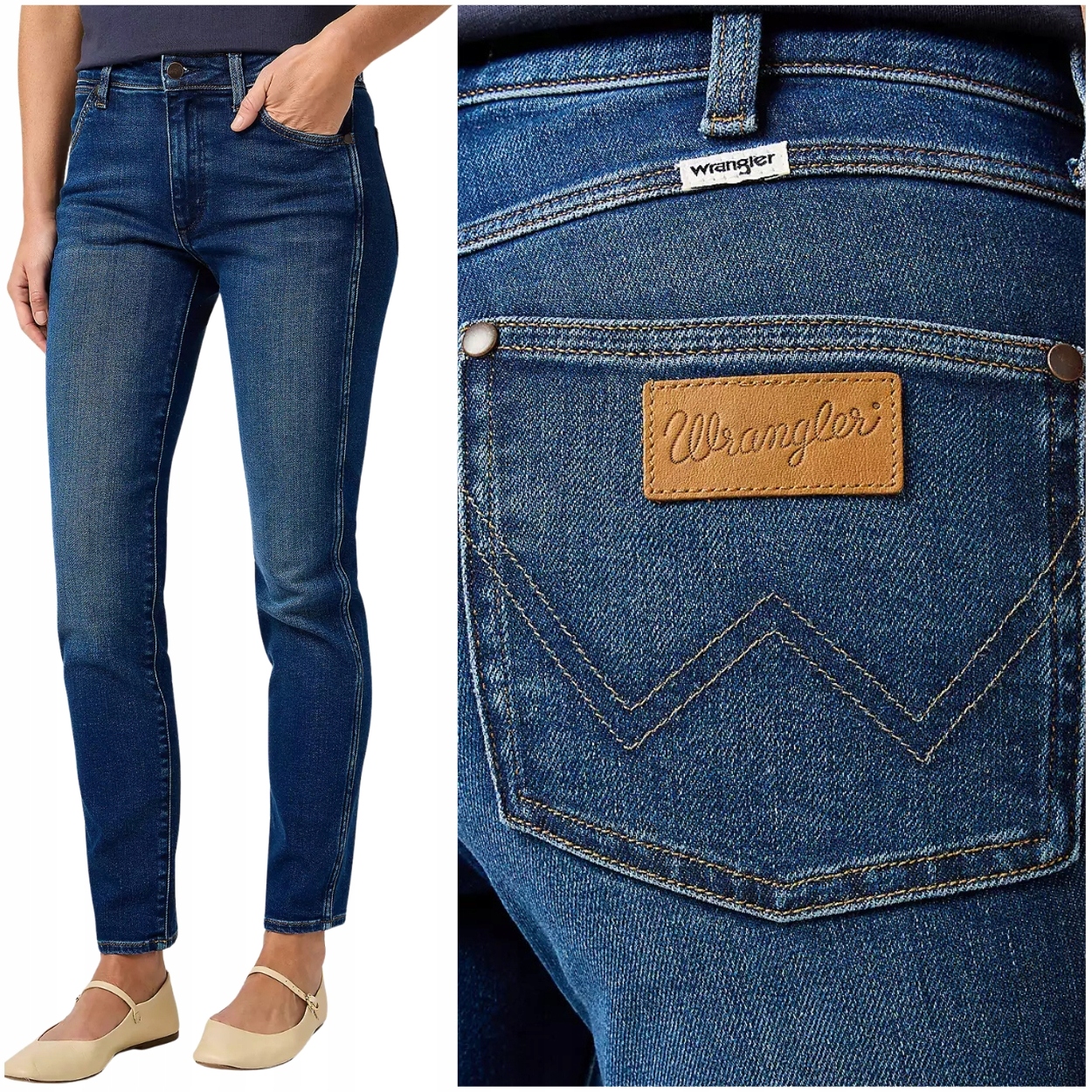 Wrangler Piper slim Subtle vysoké jednoduché dámské džínové kalhoty W31 L32