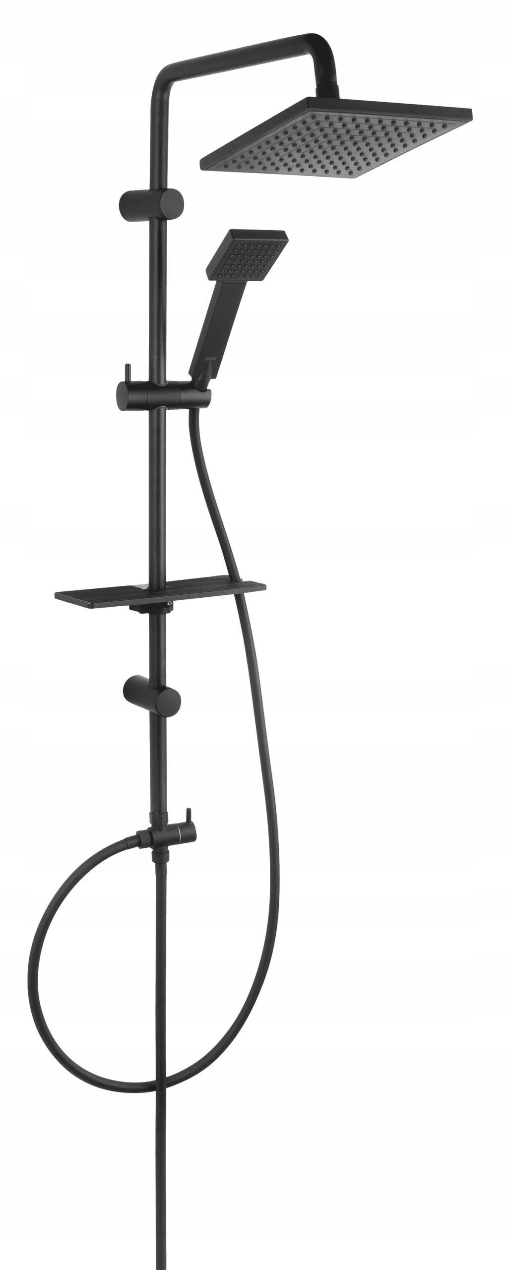 Zestaw prysznicowy natynkowy Ferro Squerto Lux Black