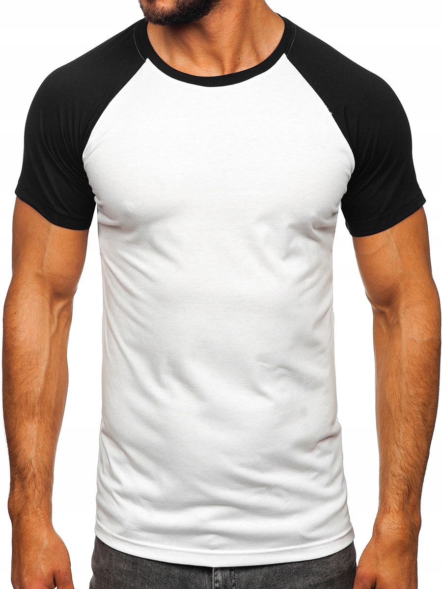 

T-shirt Koszulka Biało-czarna 8T82 Denley_xl